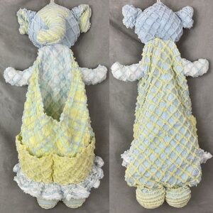 Vintage Chenanimals Chenille Elephant Baby Diaper Caddy Organizer